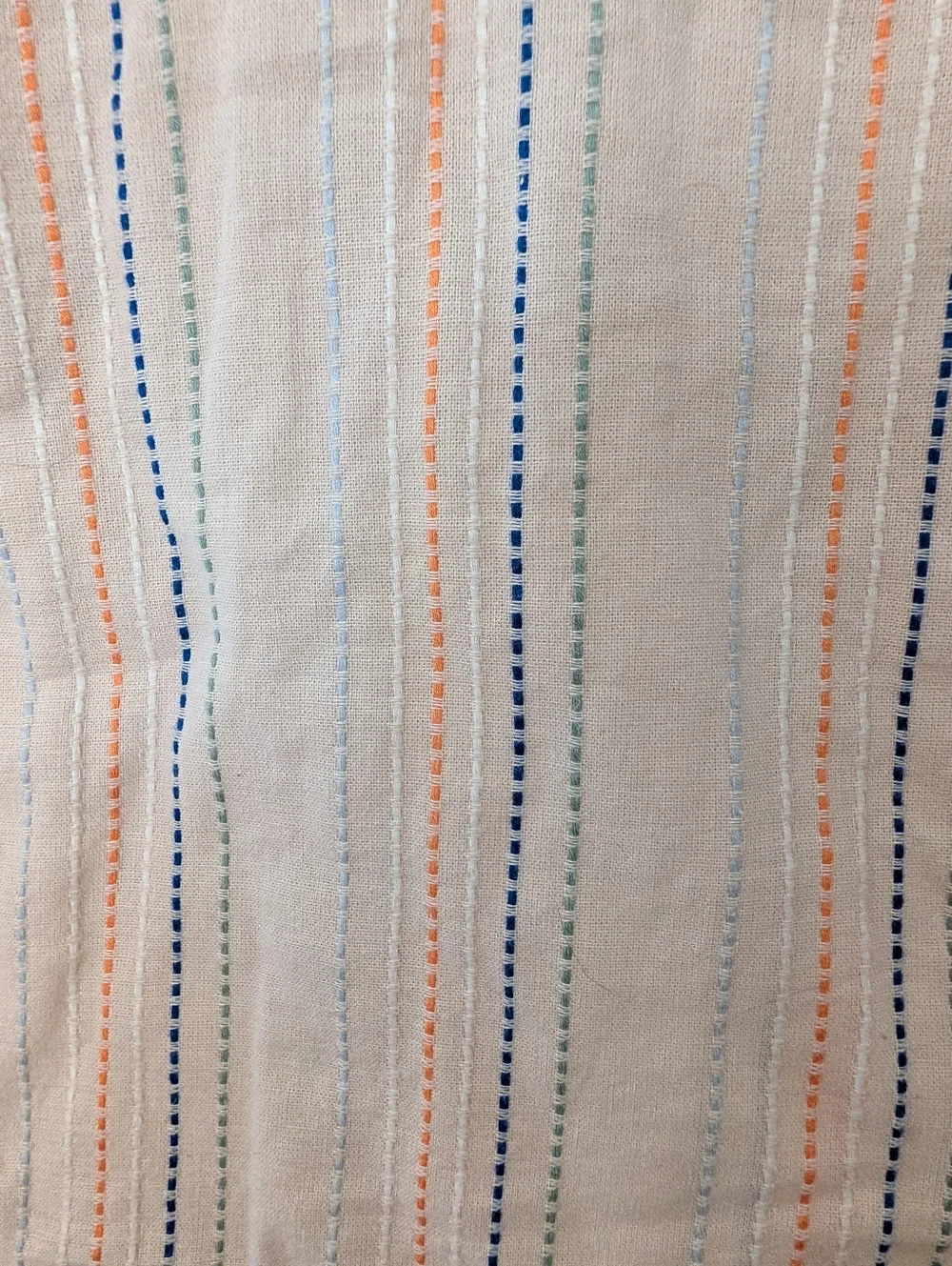 Old Navy Kids 100% Cotton L 10-12 Cream Striped Short Sleeve Button-Up Shirt